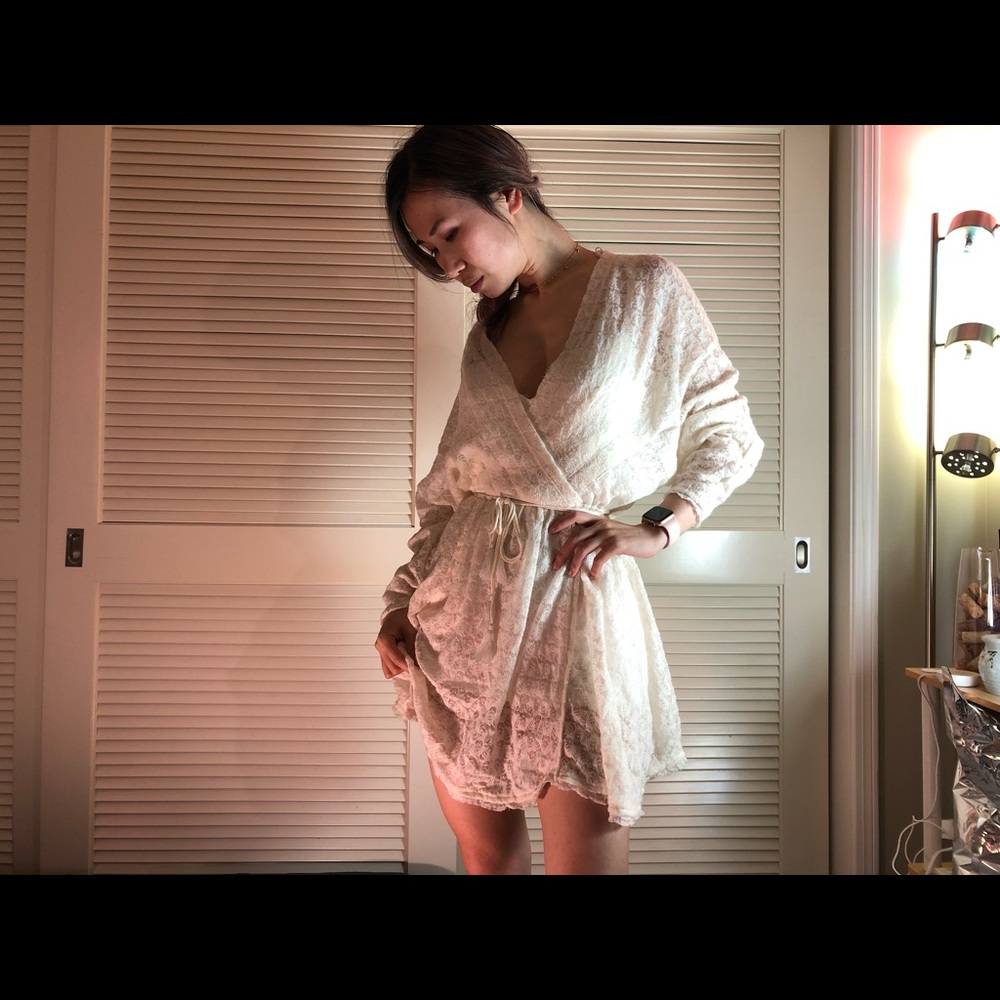 Wooly Batwing wrap dress